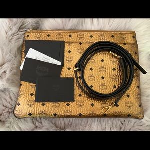 MCM gold crossbody bag